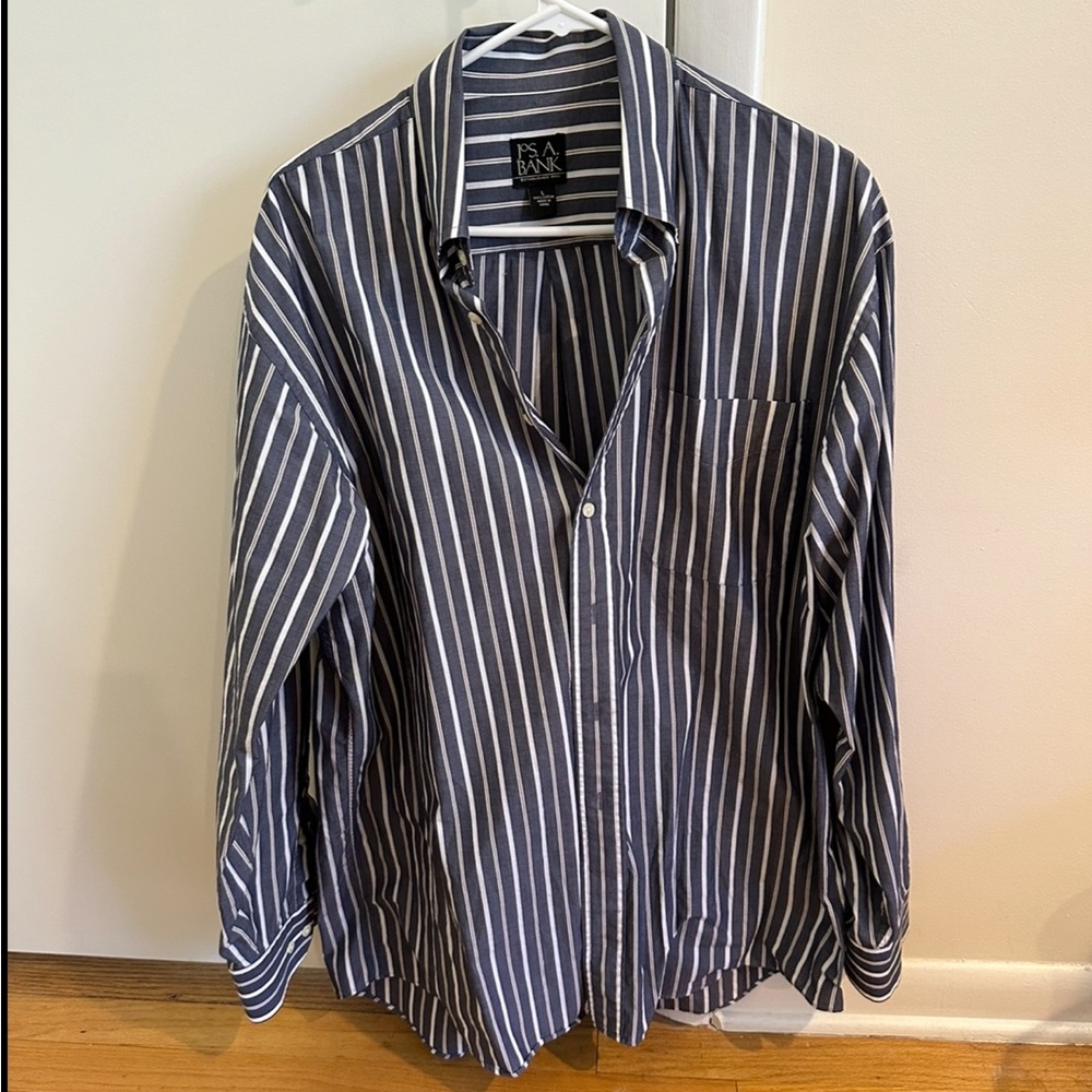 Vintage Pinstriped Men’s Dress Shirt from Jos A Banks